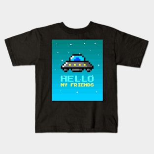 Aliens Hello My Friends Kids T-Shirt